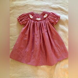 Smocked Christmas Santa Dress, size 12m
